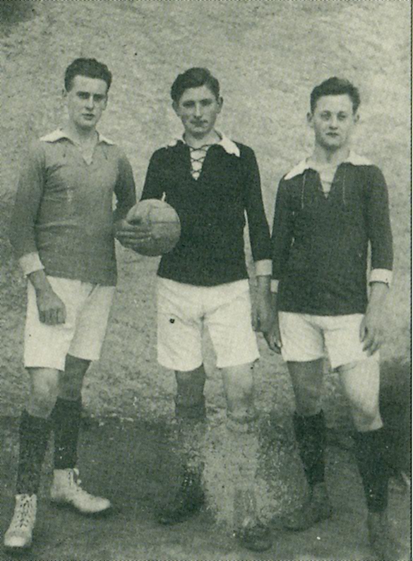 Drei Fußballer aus der Gründungszeit